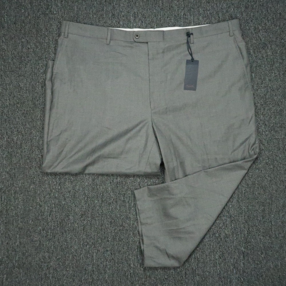 Zanella Pants Mens 46x22 Gray Wool Ken Quattro Lame Trousers NWT‎